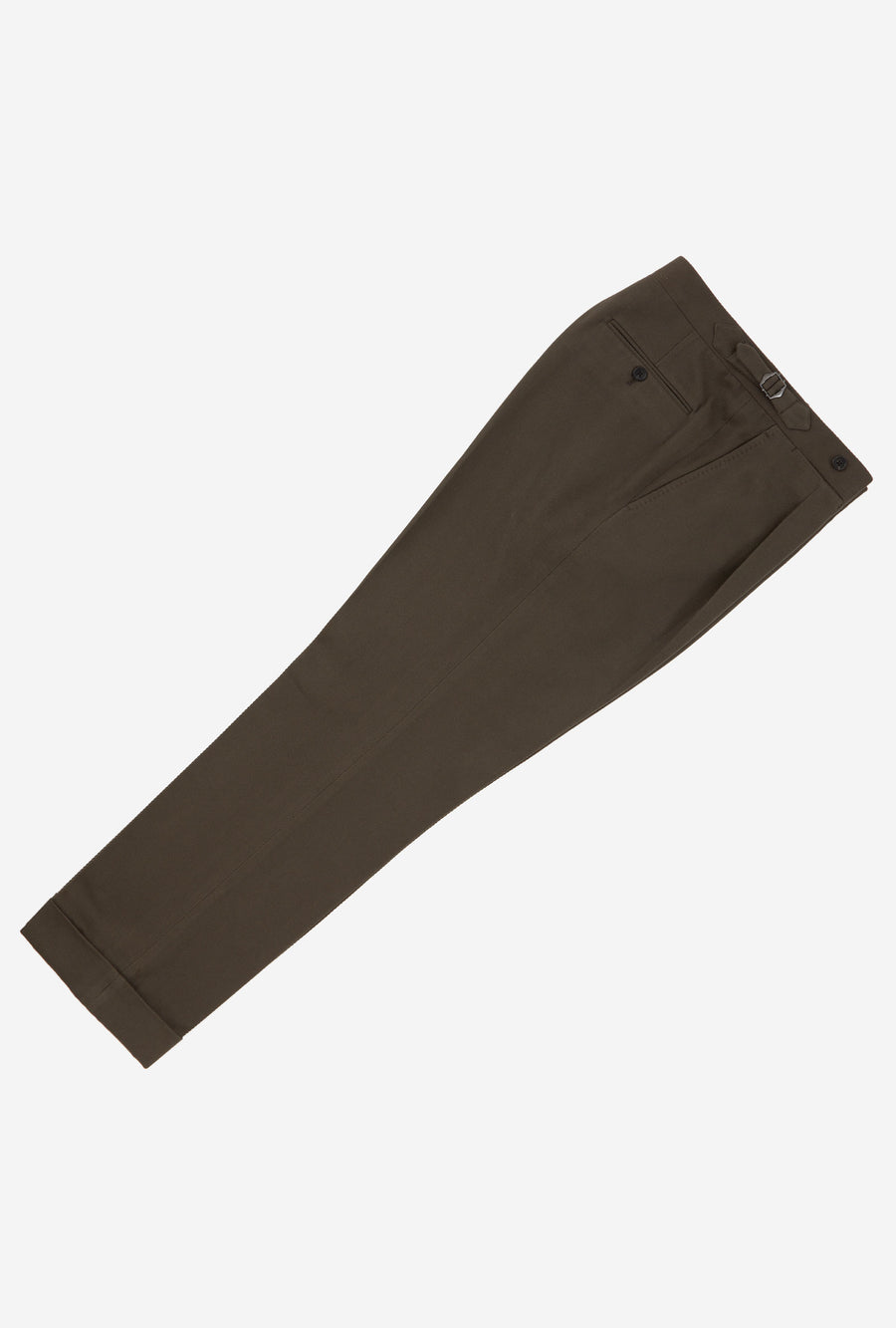 Tailored Trouser Cotton-Cashmere Drill Brown