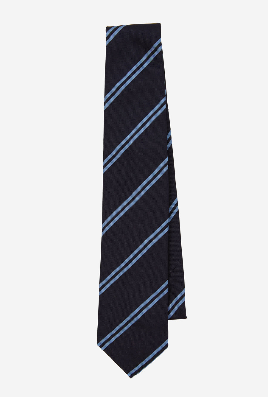 Mogador Silk Tie Navy Sky Stripe