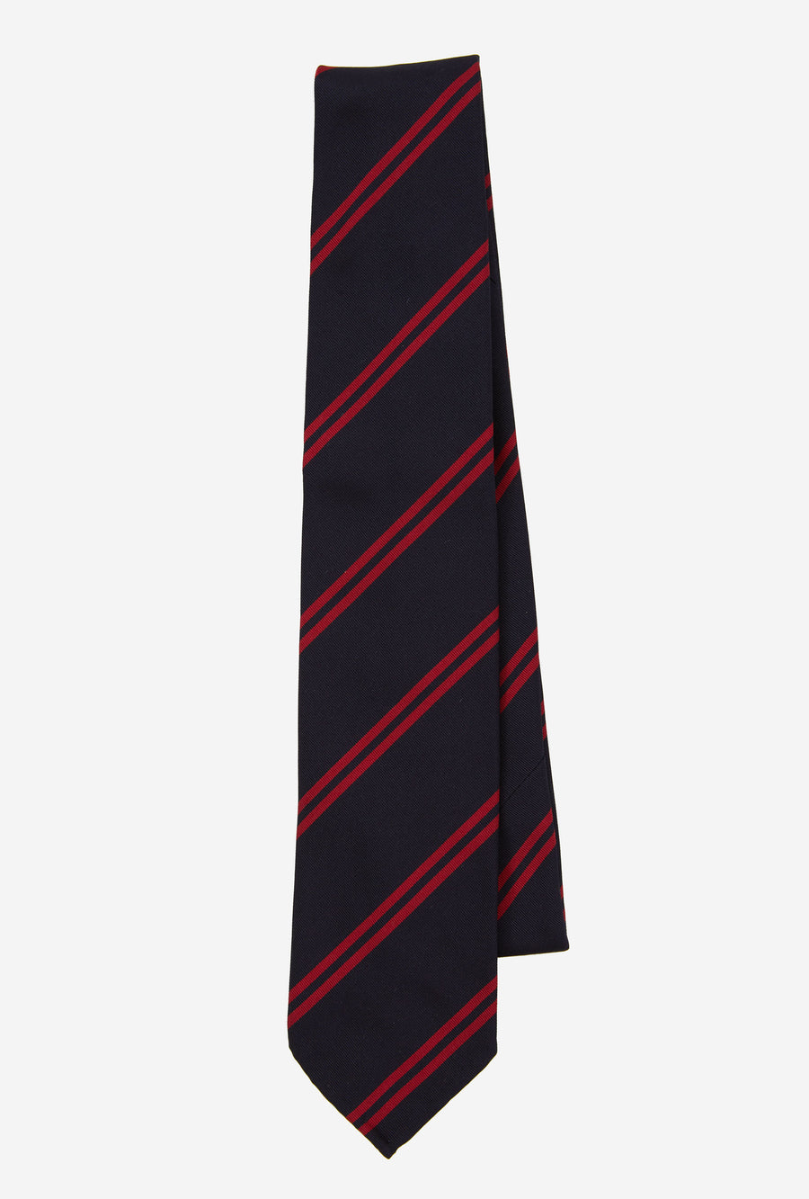 Mogador Silk Tie Navy Red Stripe