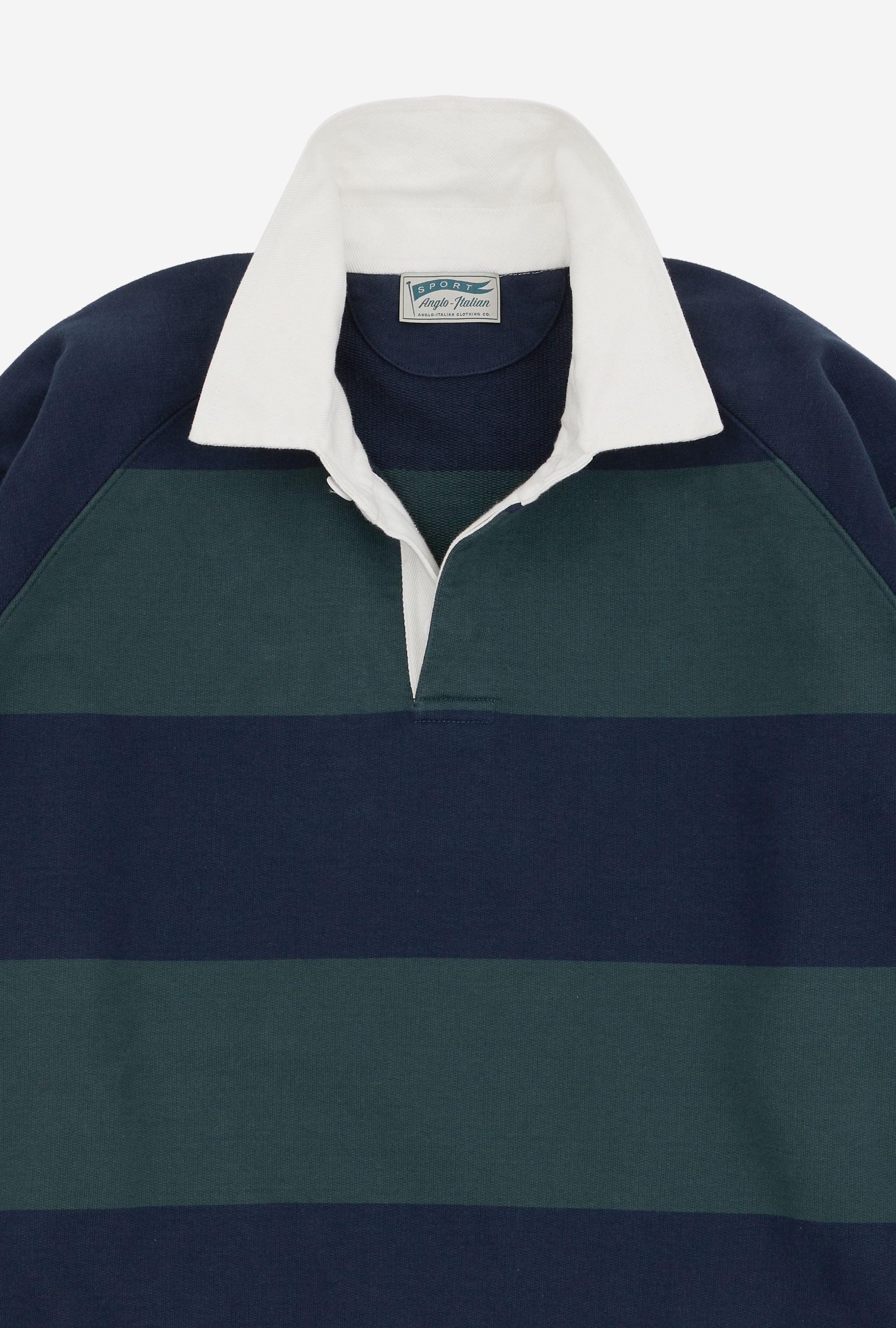 Rugby Shirt Navy Forest Stripe