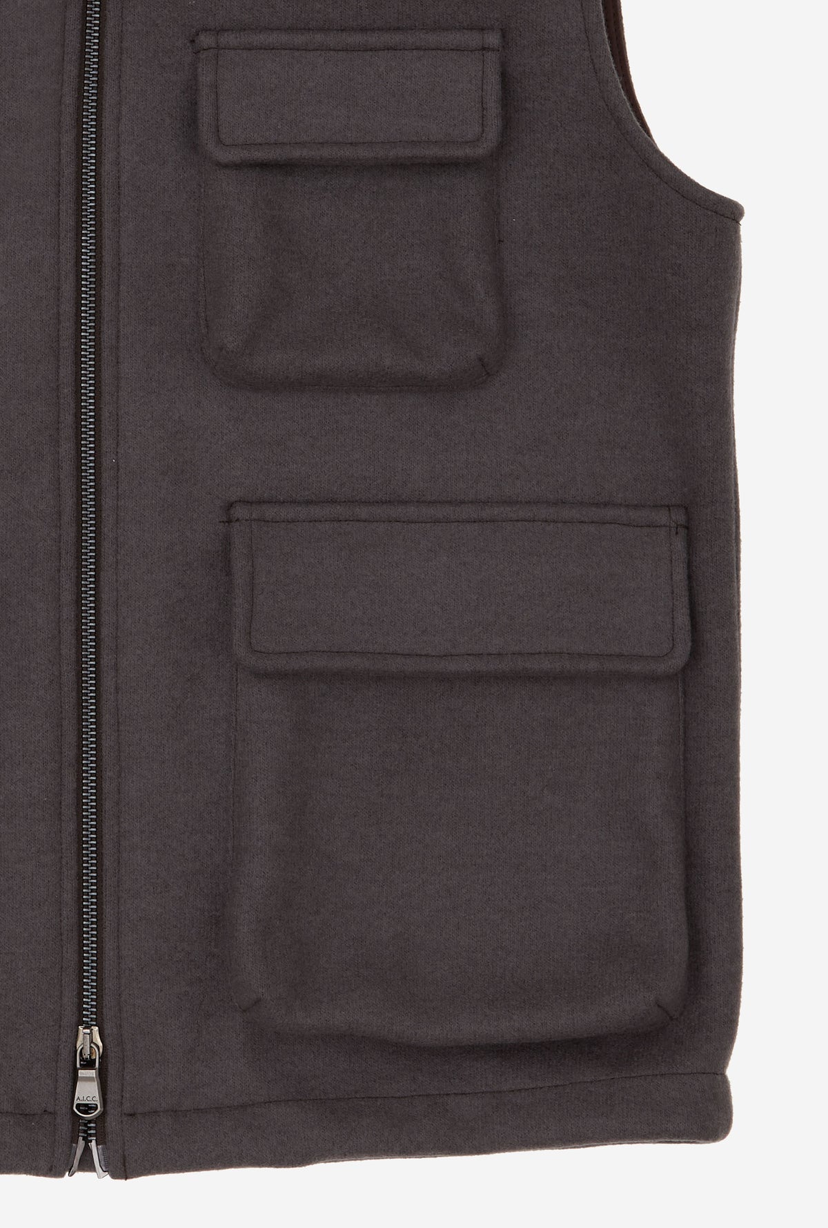 Gilet Wool Jersey Taupe