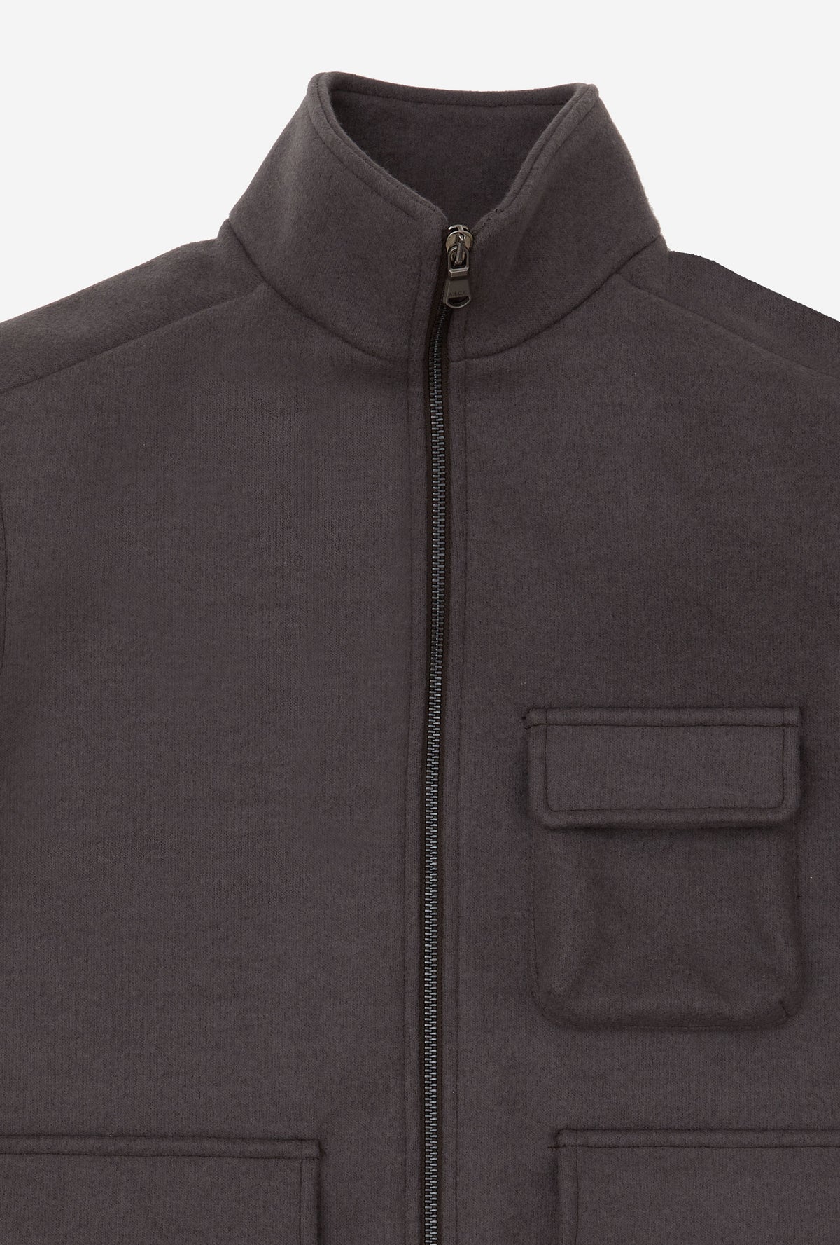 Gilet Wool Jersey Taupe