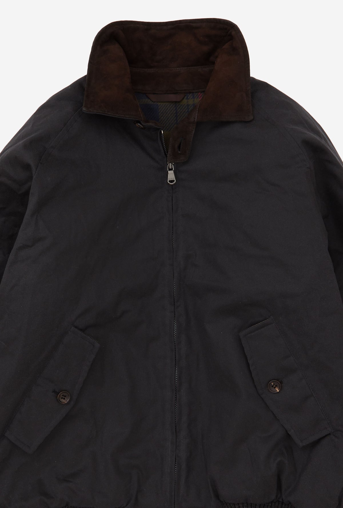 Bomber Jacket Waxed Cotton Charcoal