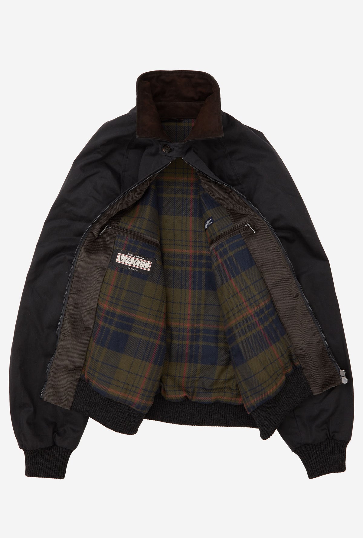 Bomber Jacket Waxed Cotton Charcoal
