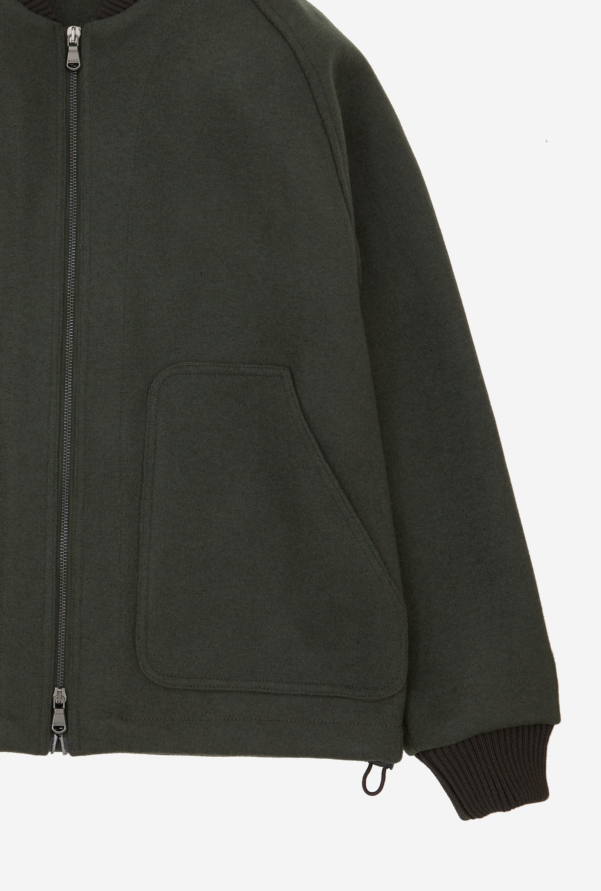 Bomber Wool Jersey Forest