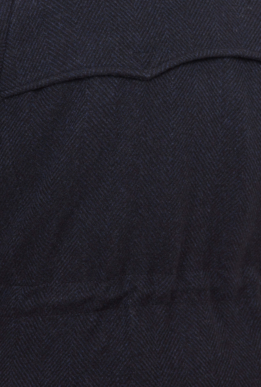 Country Coat Wool-Cashmere Navy Herringbone