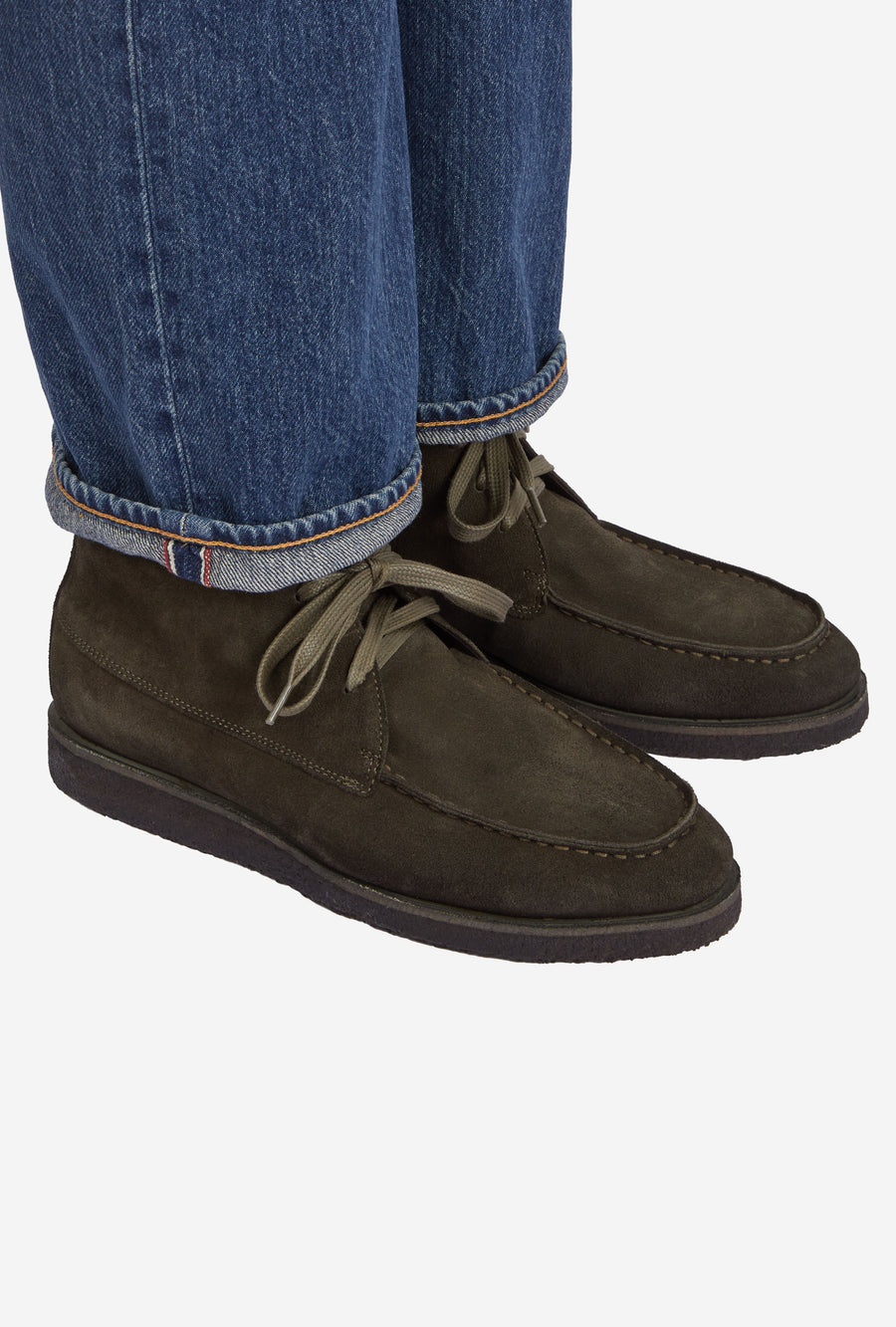 Alpine Boot Crepe Sole Forest Suede