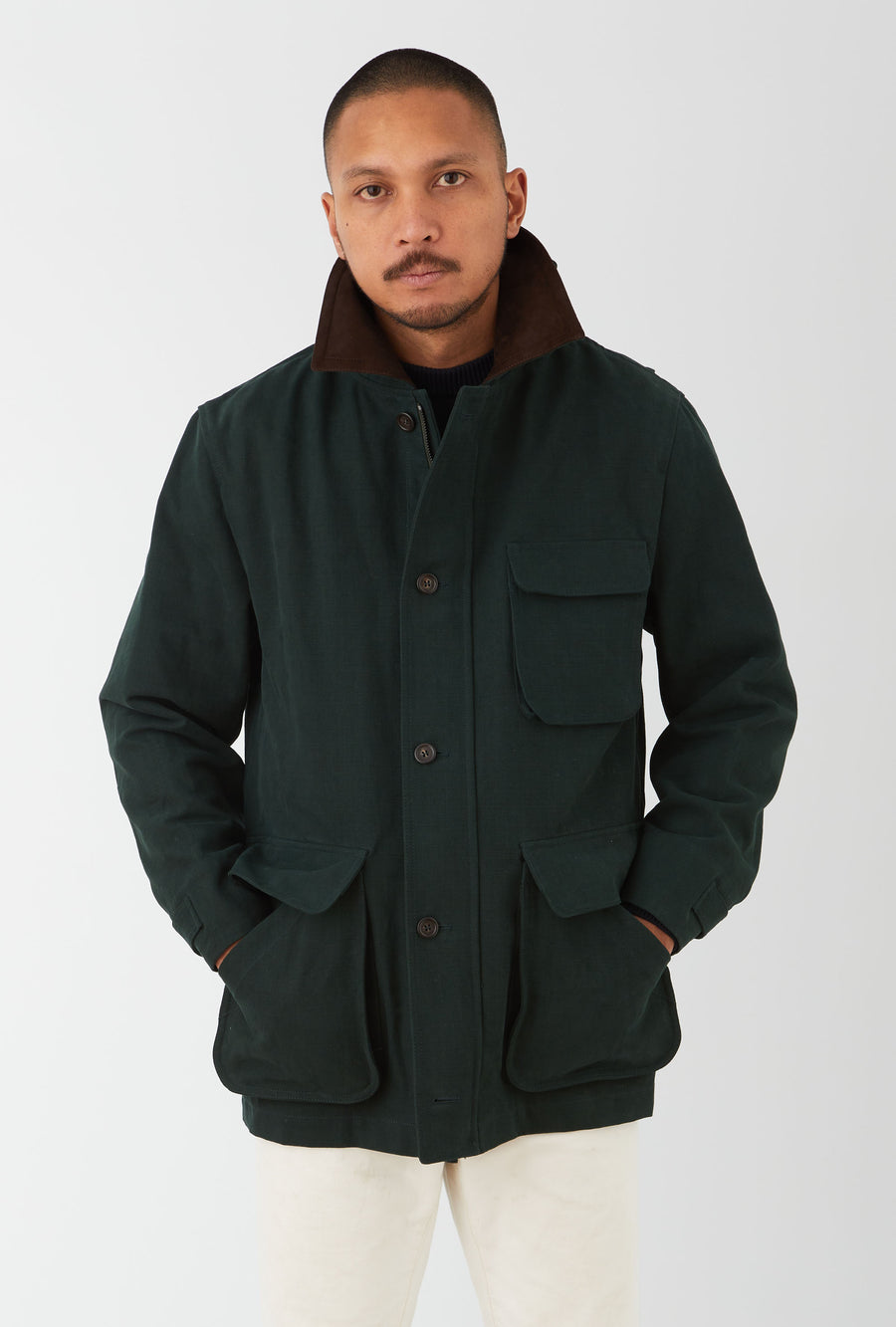 Barn Jacket Unlined Cotton Canvas Cypress Green