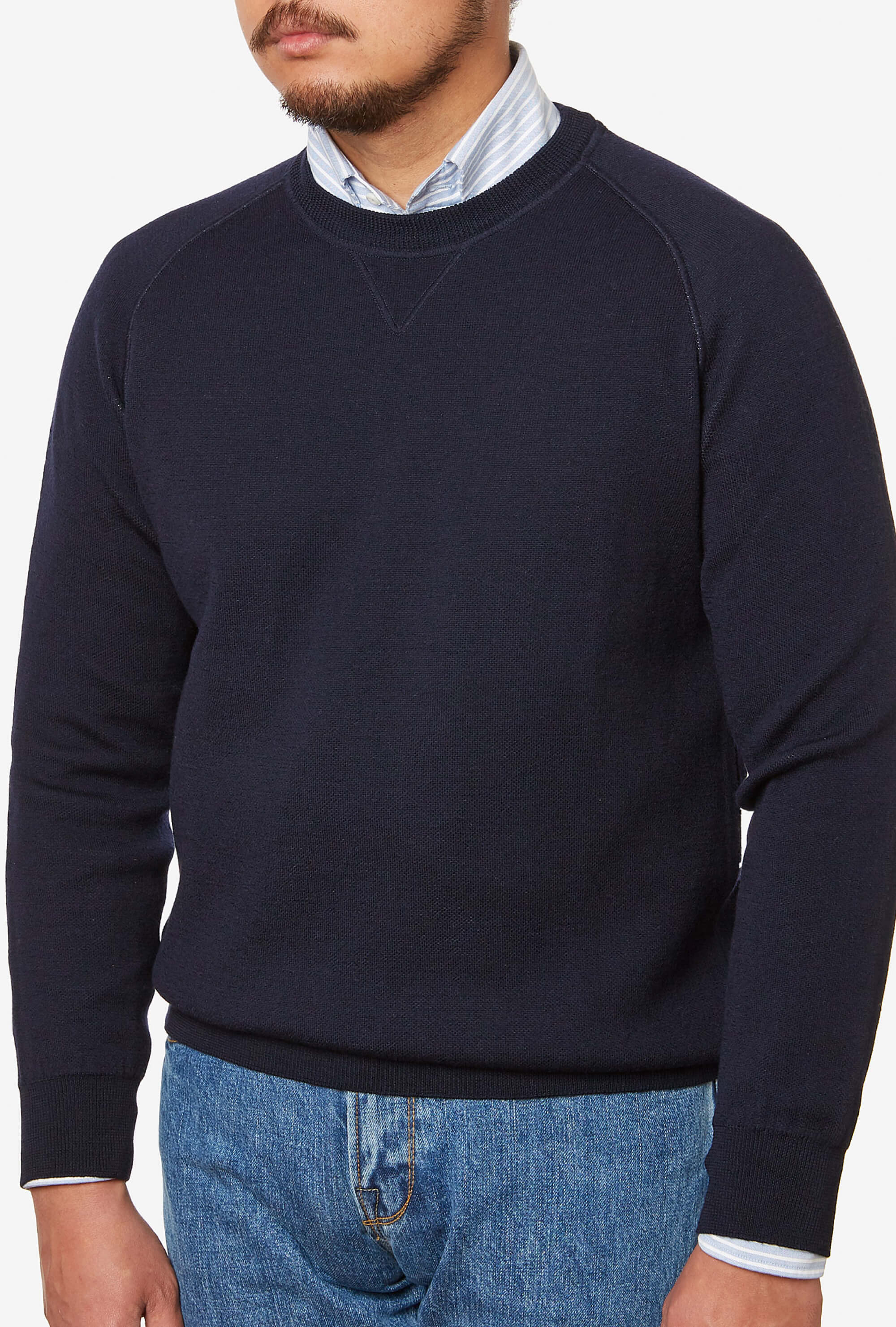 Sport Sweatshirt Merino Cotton Navy