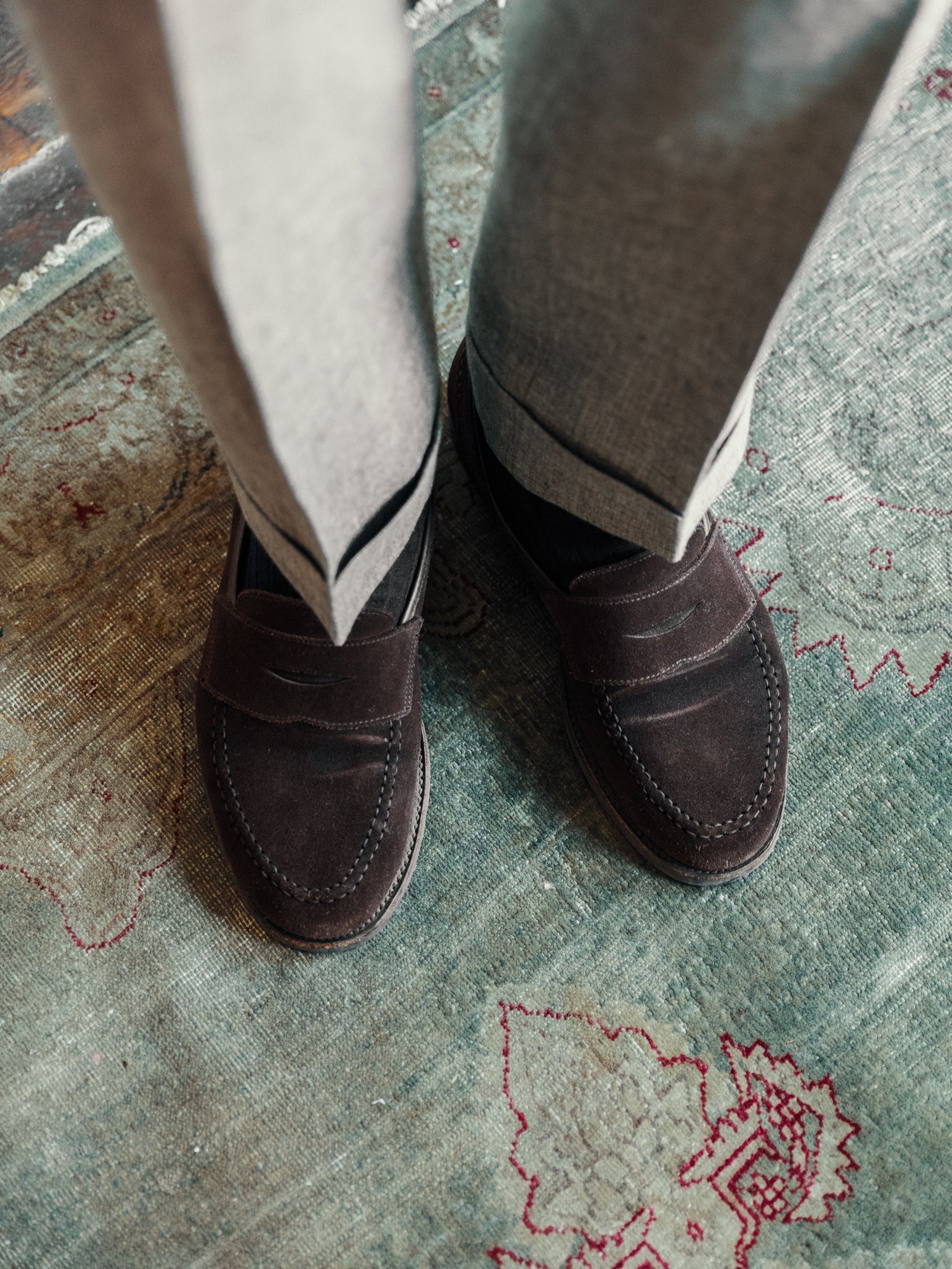 Crockett & Jones Unley Loafer Brown Suede City Sole