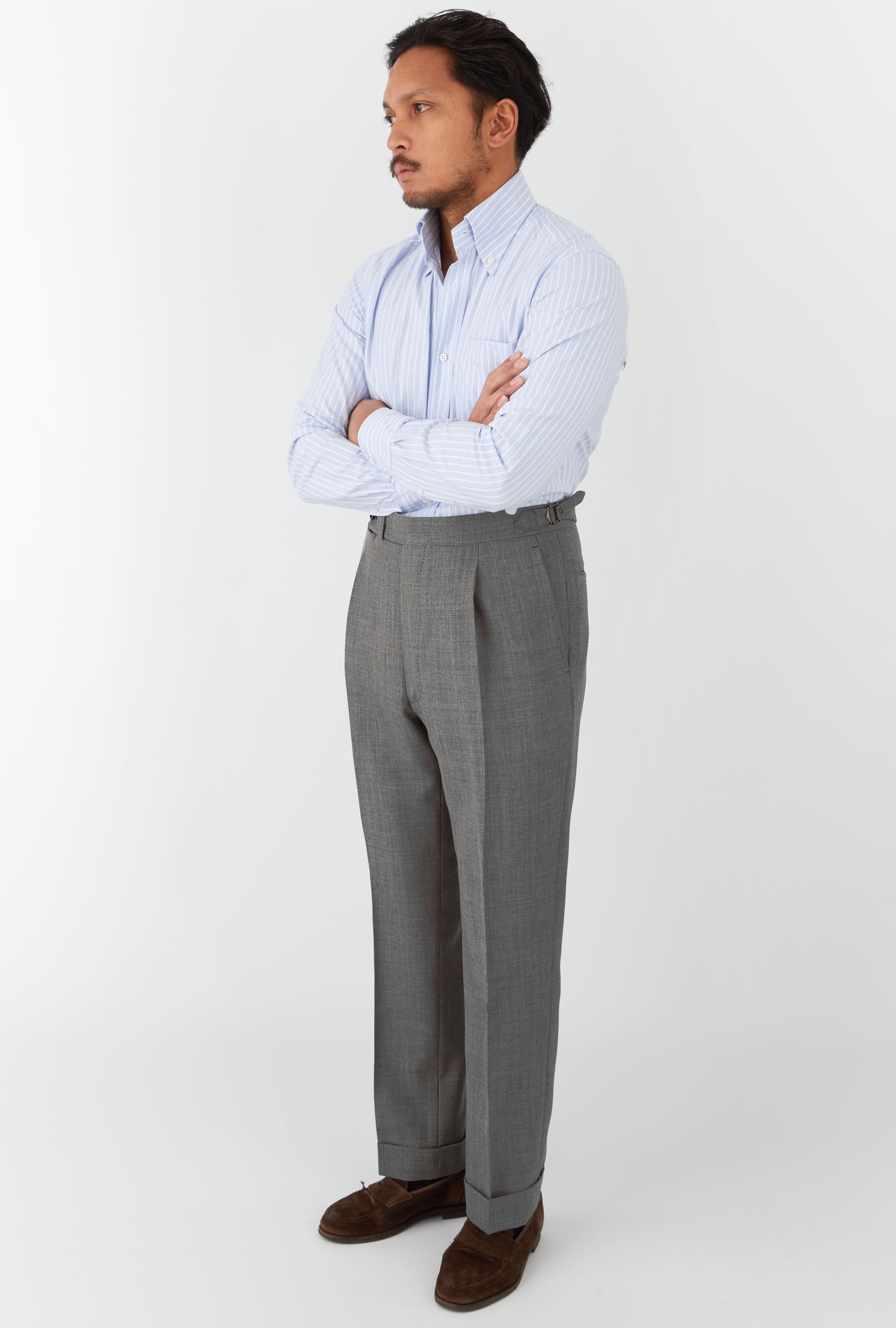 Tailored Trouser High-Twist Wool Mid Grey