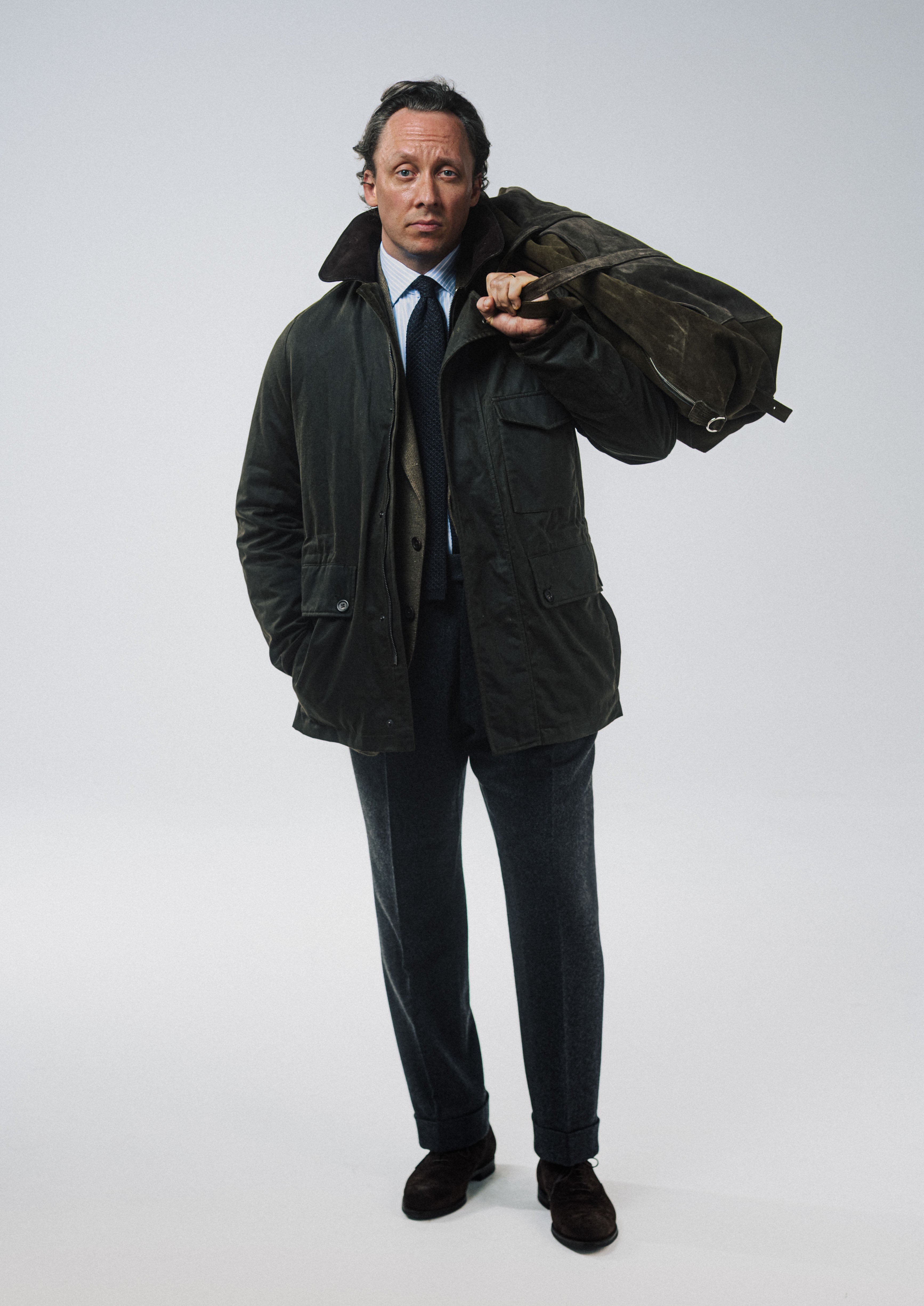 Country Coat Waxed Cotton Olive