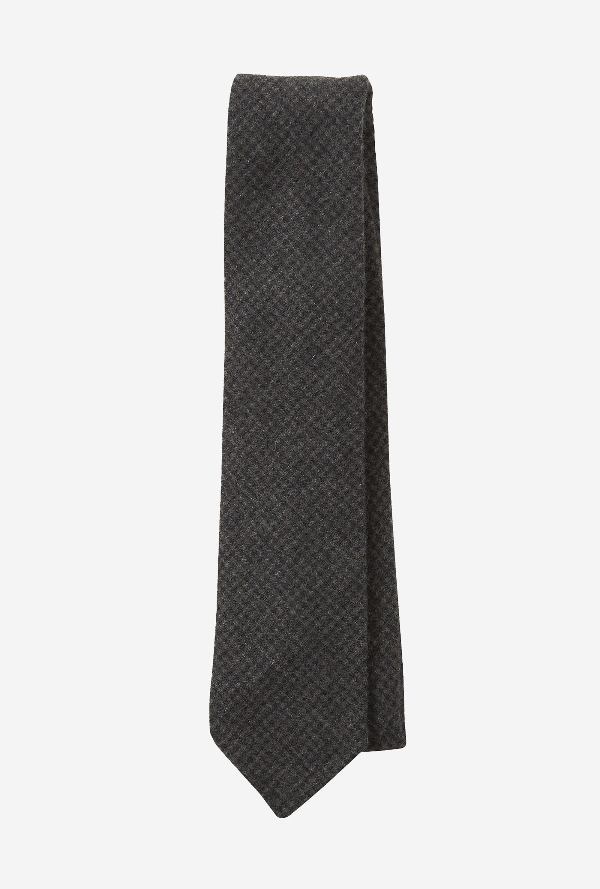 Cashmere Tie Grey Houndstooth