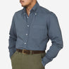 Button Down Sport Shirt Garment Dye Cold Grey